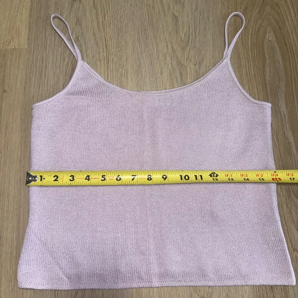 St. John Lavender Knit Spaghetti Strap Tank Top - Size Small - Picture 4 of 5